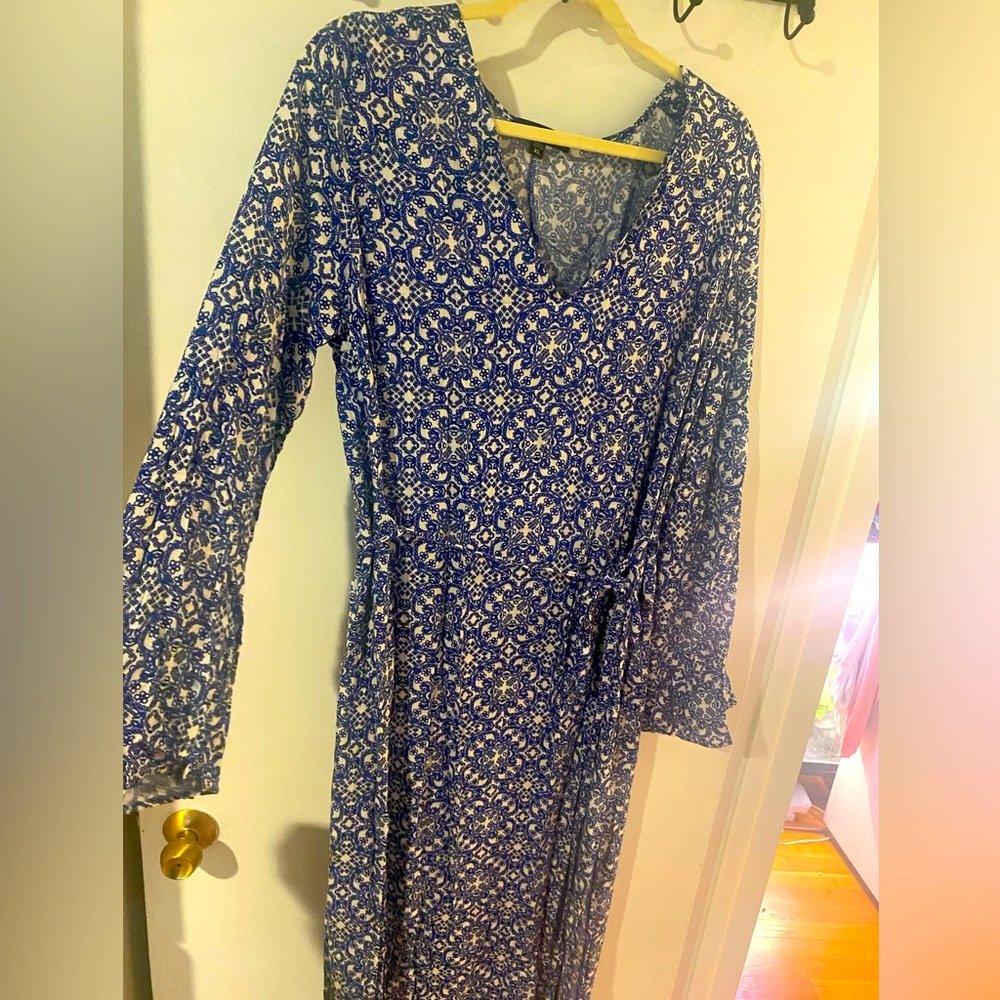 Mandala Daydream Blue Print Maxi Dress